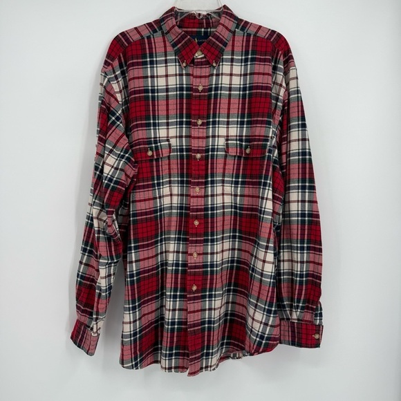 Ralph Lauren Brushed Cotton Plaid Button Down Shirt  size 2XLT Tall Men’s - Picture 11 of 11